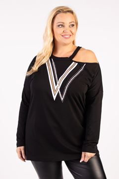 Picture of PLUS SIZE TOP WITH OPEN SHOULDER